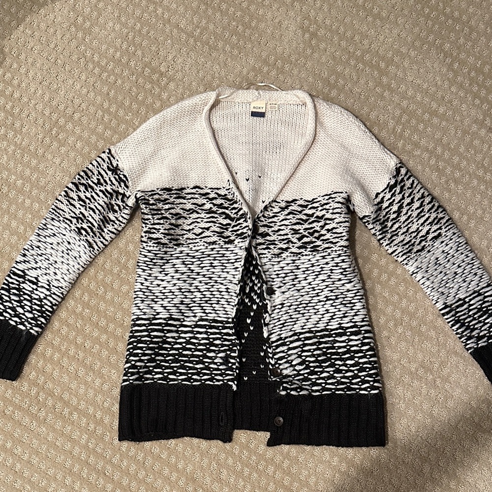 Roxy Monochrome Knit Cardigan